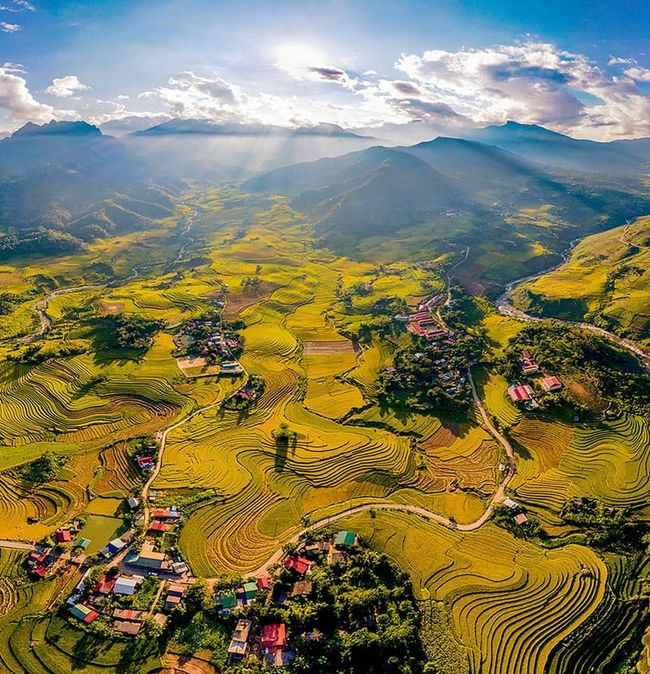 donde viajar en abril terrazas de arroz en vietnam