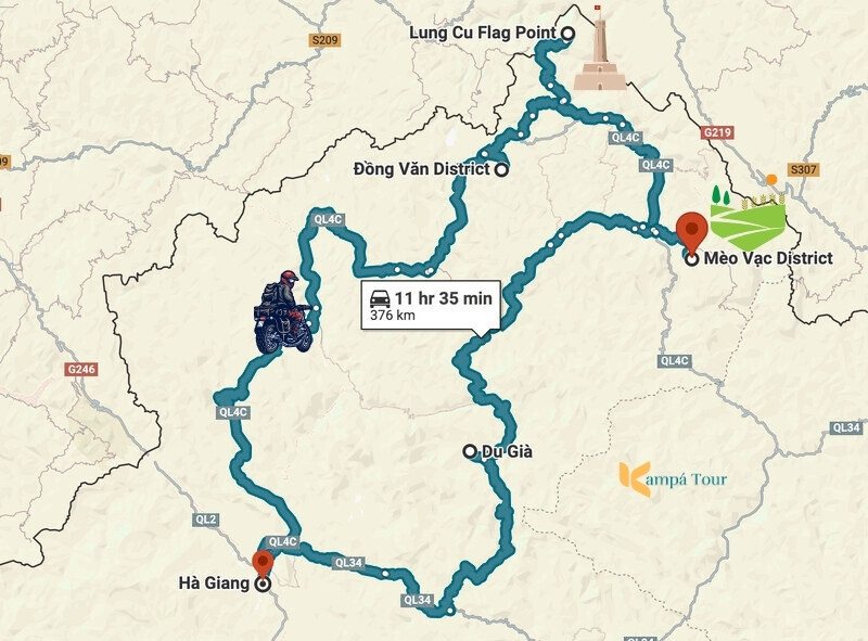 Ha Giang Loop Map