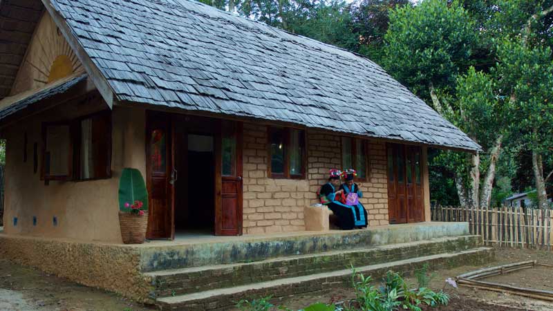 eco bungalow in laos