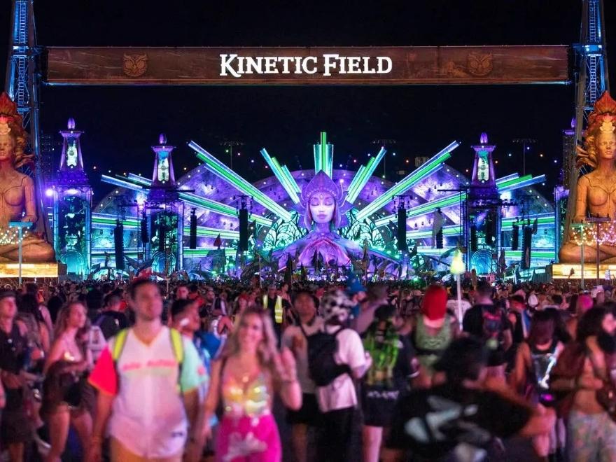Main stage and crowd at EDC Thailand, Phuket