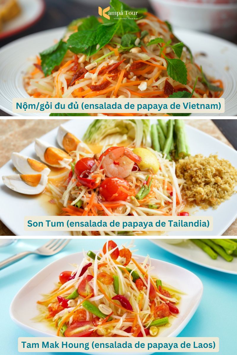 ensaladas de vietnam tailandia laos