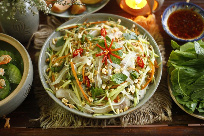 ensaladas vietnamitas de mango