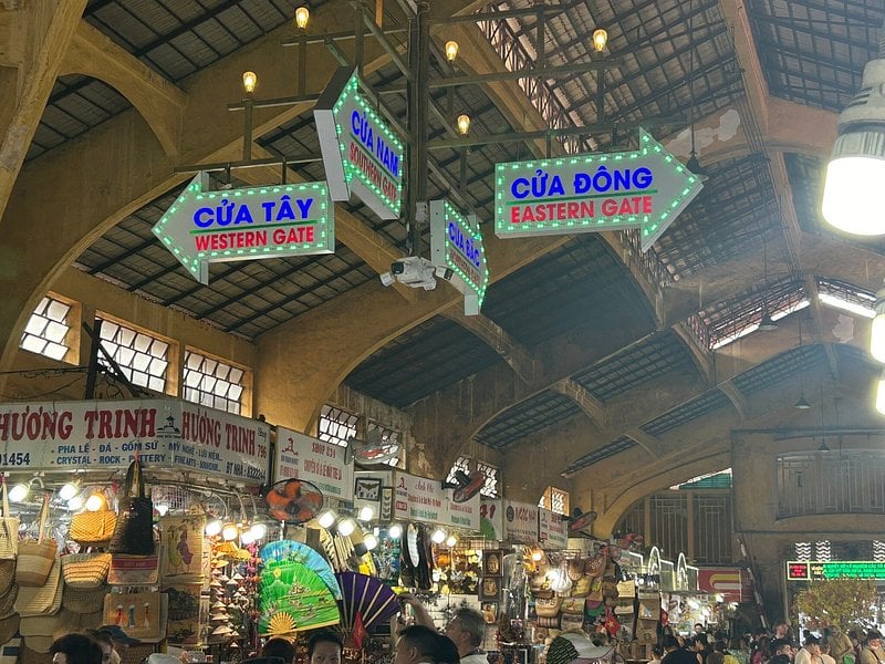 Four entrances to Ben Thanh Market