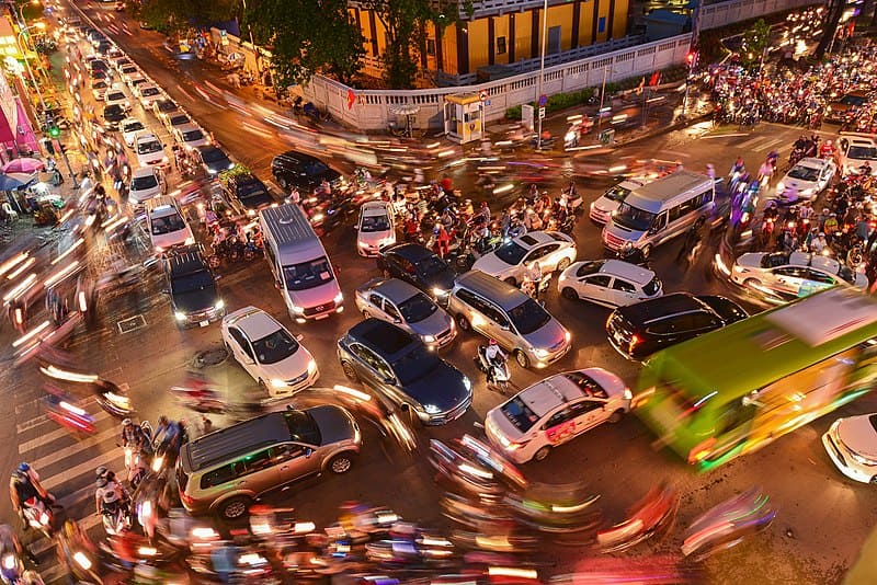 trafico caotico en vietnam