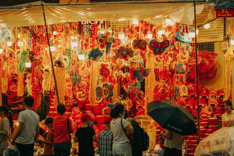 ambiente de festival de medio otono