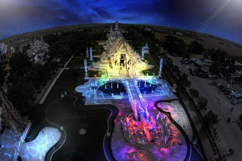 Wat Rong Khun Light Festival