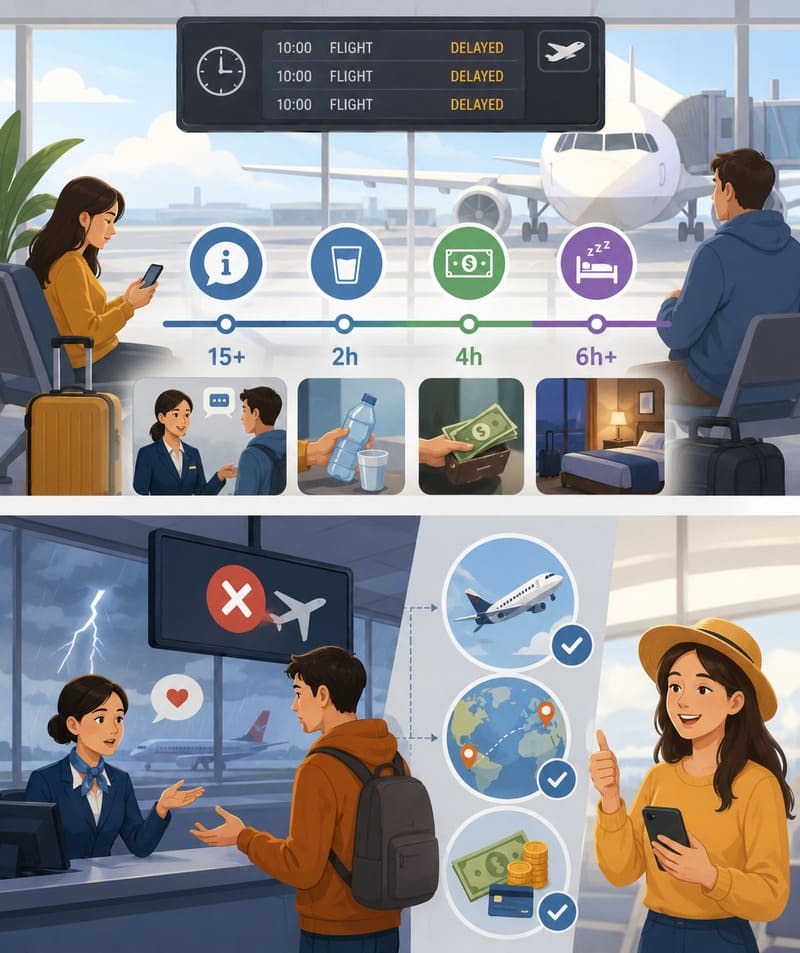 Passenger assistance during a flight delay in Vietnam