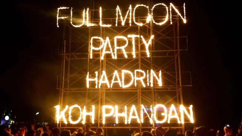 full moon party tailandia fuegos