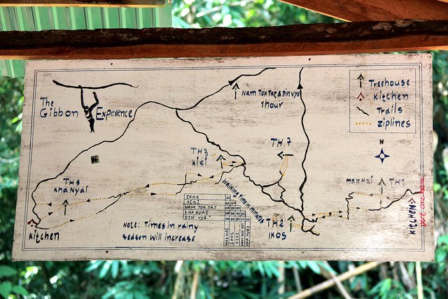 mapa de actividades de gibbon experience