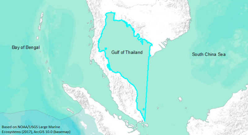 mapa golfo de tailandia