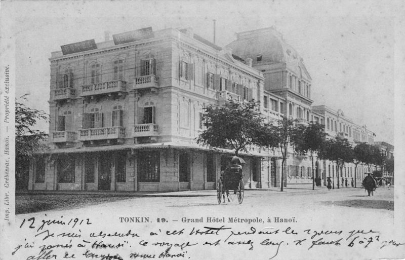 Sofitel Legend Metropole Hanoi as captured in the past by a French photographer.