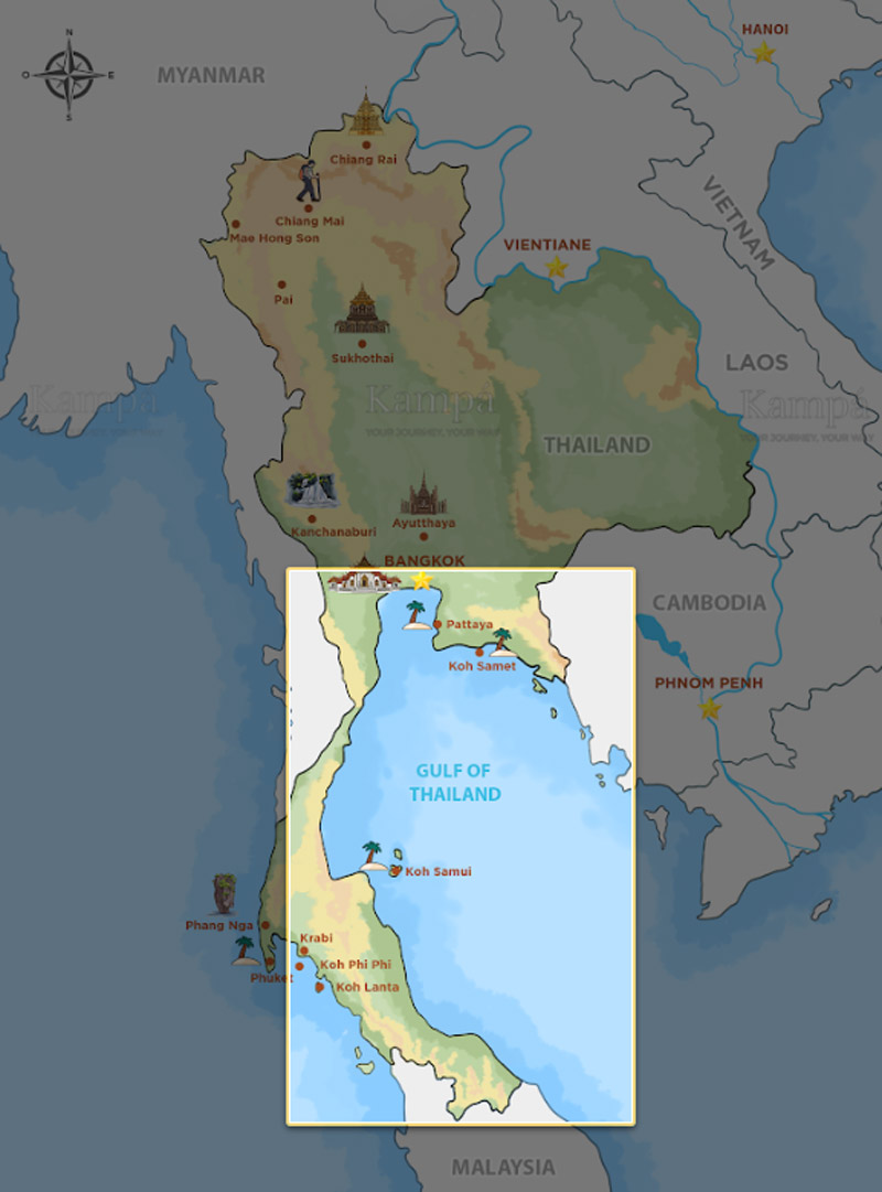 gulf of thailand map