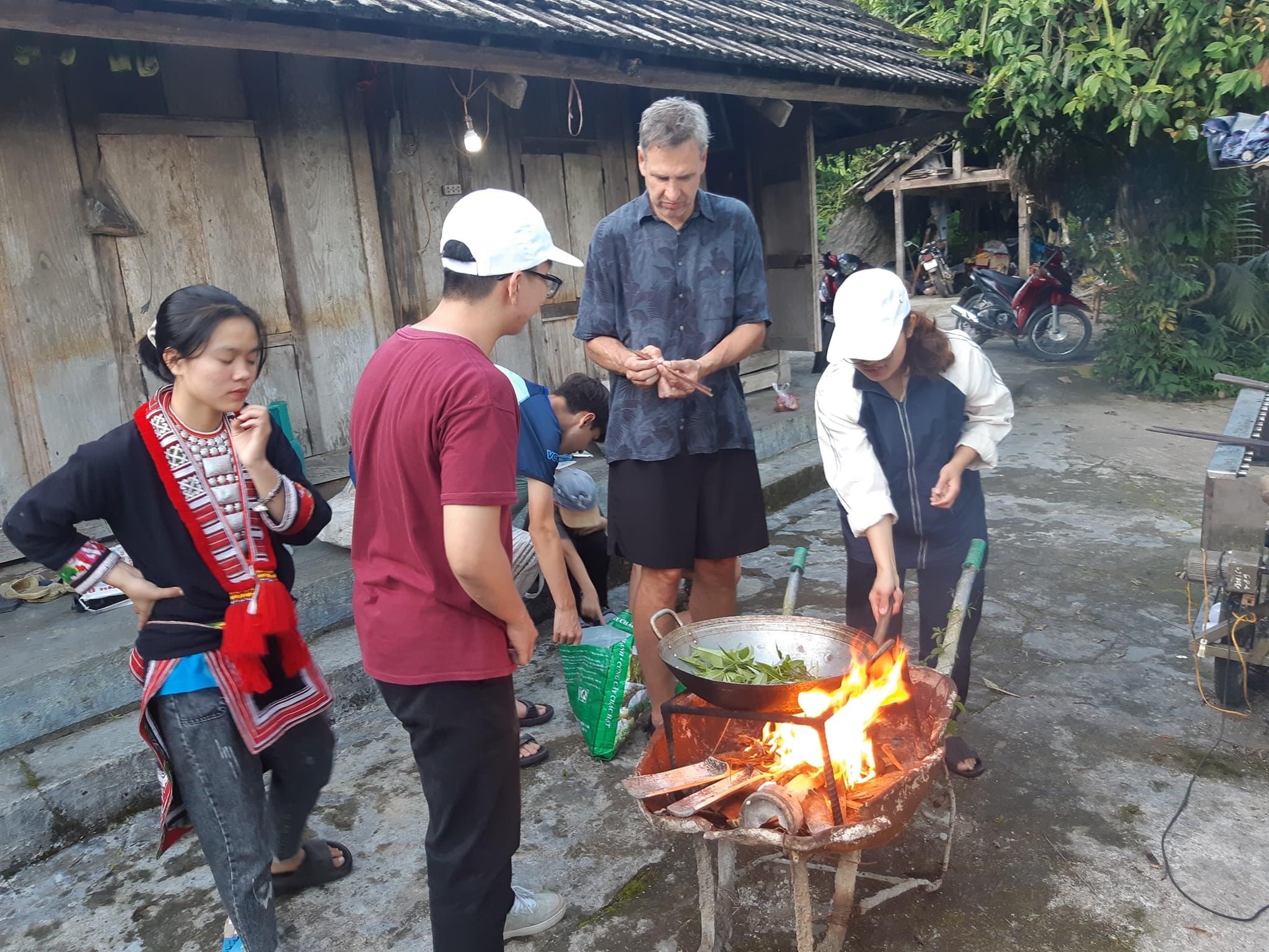 While staying with the locals in Hoang Su Phi, my friend Dave and I learned how to pick and stir-fry tea with the Dao people.