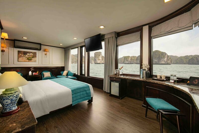 The bedroom of the Orchid Trendy cruise