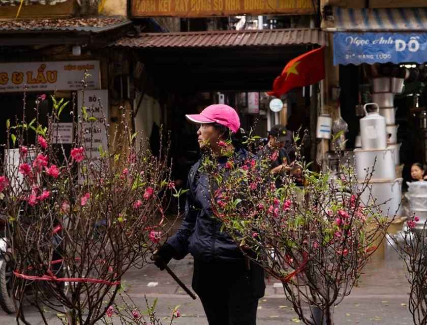 Hang Luoc Flower Market only takes place once a year in February.