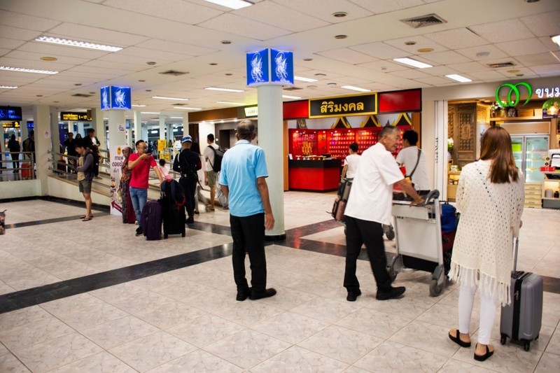 Dentro del aeropuerto internacional Hat Yai