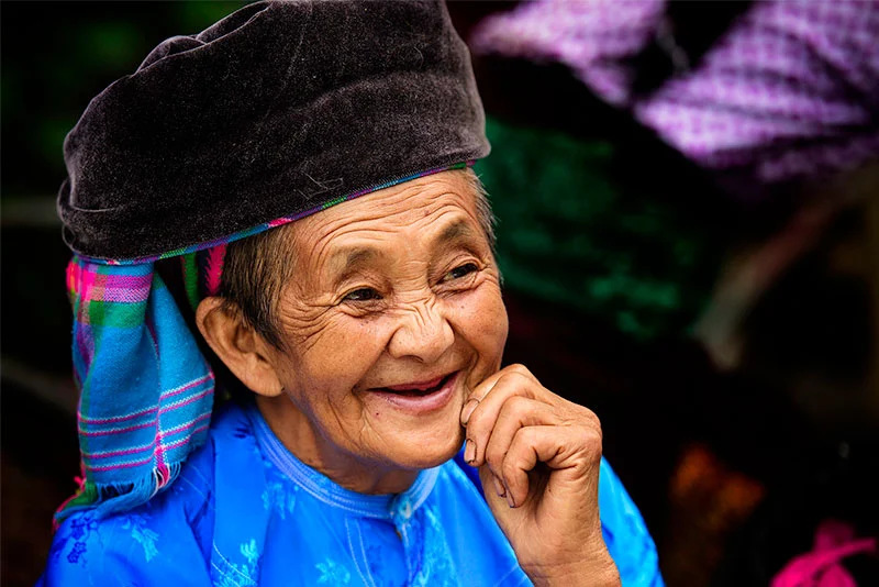 An old ethnic woman in northern Viet Nam