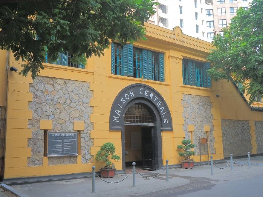 Interior of the Hoa Lo Prison Museum, an ideal indoor historical site to visit during Hanoi’s hottest hours.