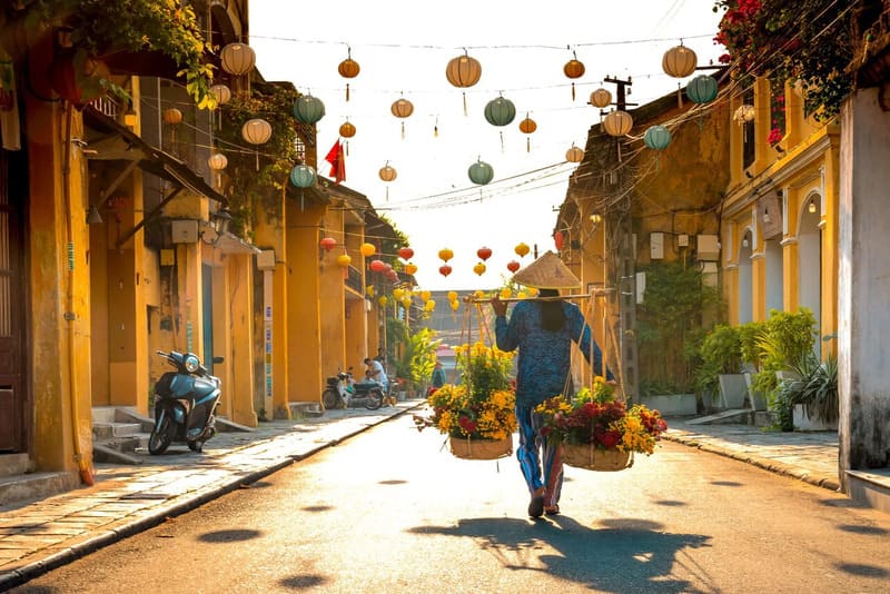 A quiet corner of Hoi An town, the most charming town in the country