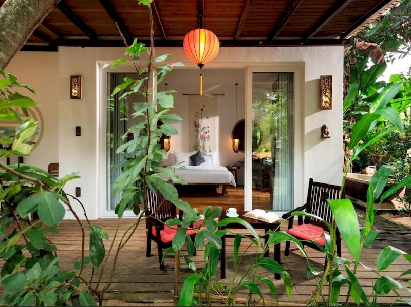 A room with a dreamy garden at the Aira Boutique Hoi An hotel