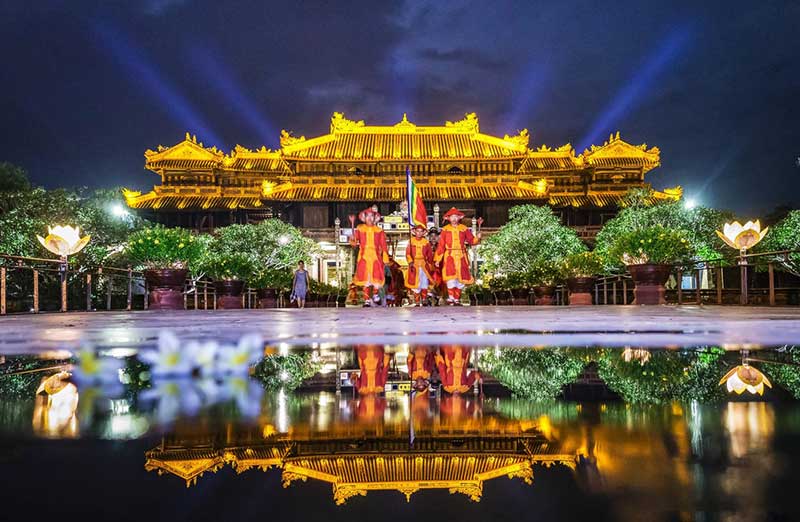 Hue Citadel at night