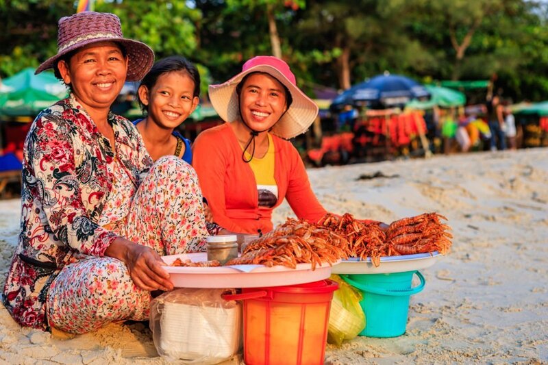 saludar a la gente local en camboya