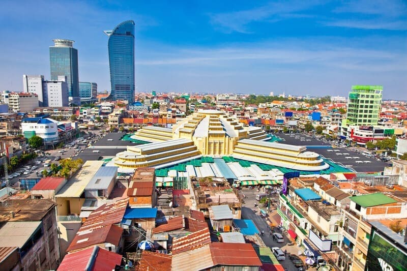 Central market in Cambodia