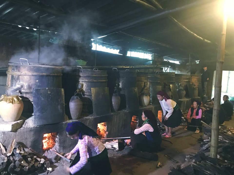 The Hmong village of Ban Pho in Bac Ha make alcohol following an ancestral recipe with corn and special herbs