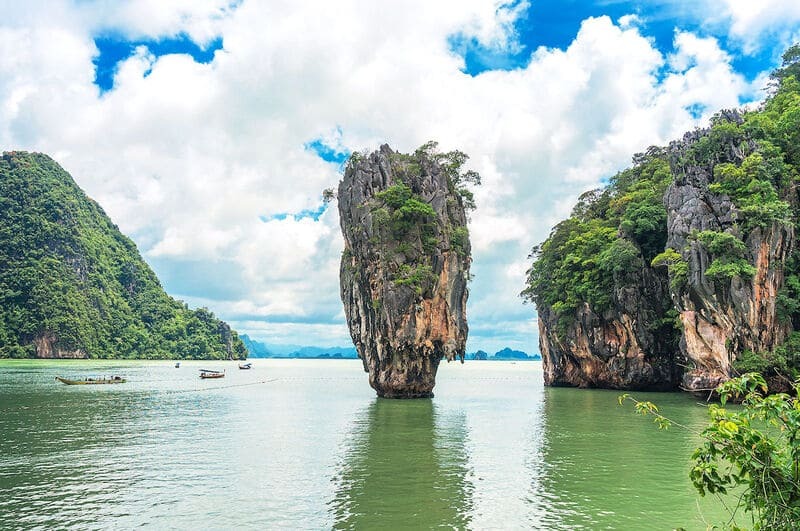 The magnificent Phang Nga Bay, famous for its spectacular limestone formations