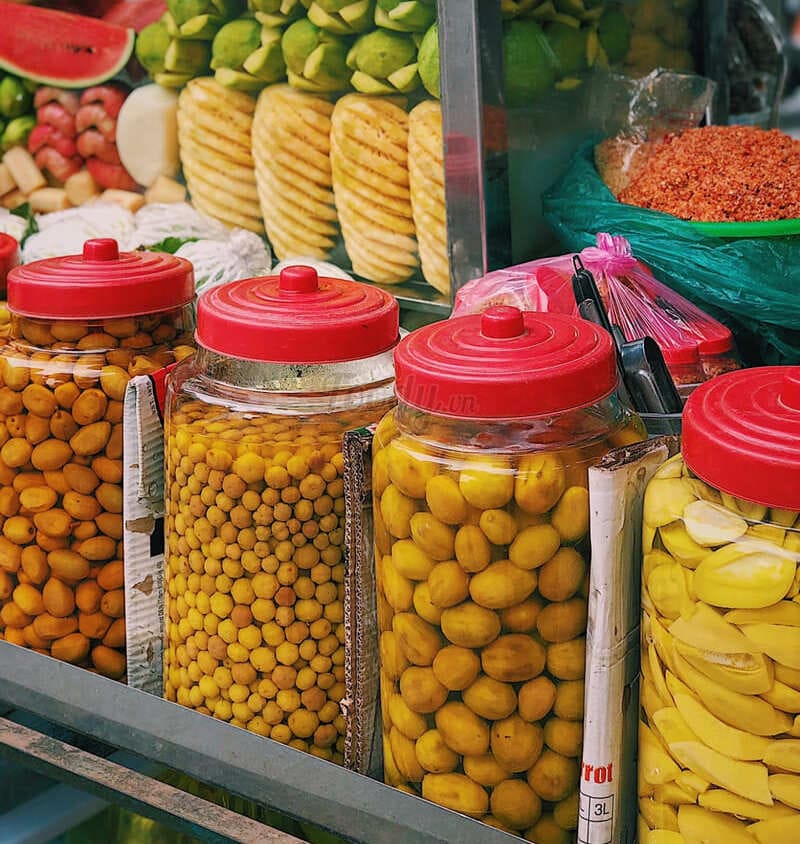 Fruit in marinade