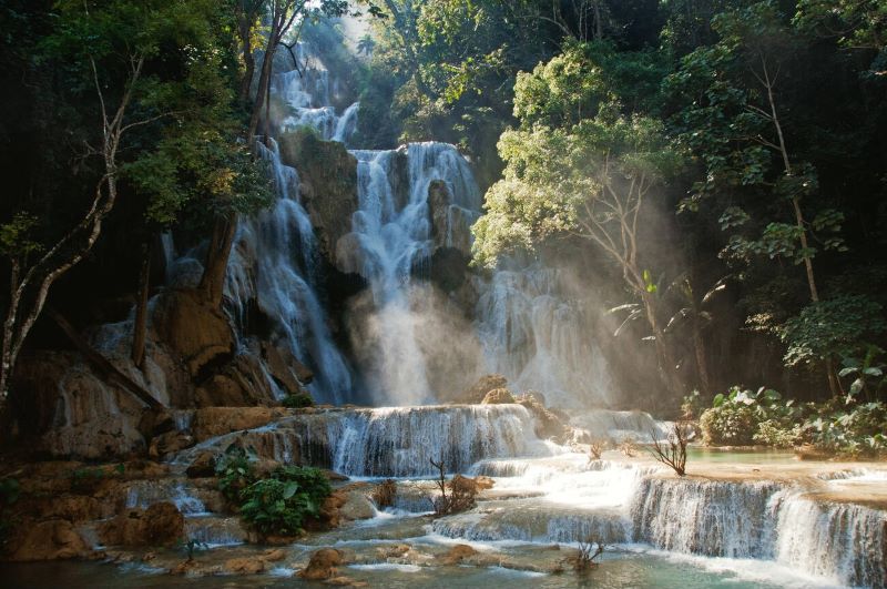 The Kuang Si, one of the most astonishing waterfalls in Laos