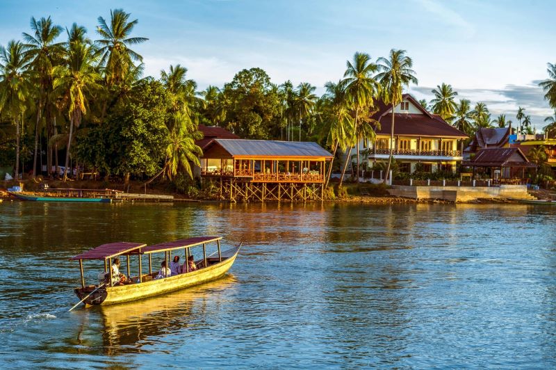 Sailing the Mekong by ferry