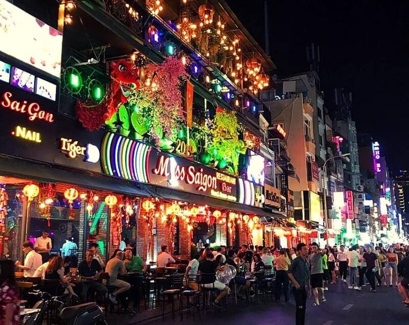 Bui Vien, the liveliest beer street in Saigon