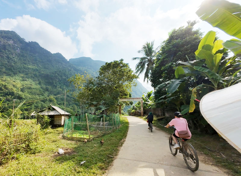 Our bike ride takes us through charming villages in the heart of nature