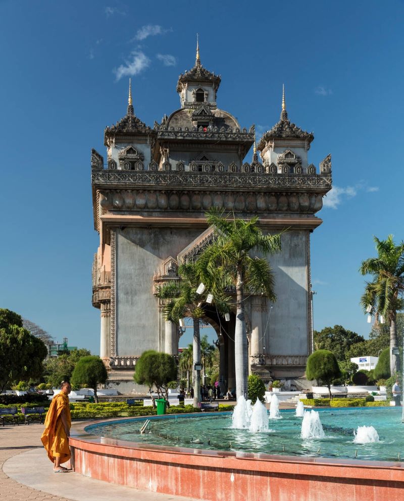Patuxai, the Triumphal Arch of Laos in Vientiane
