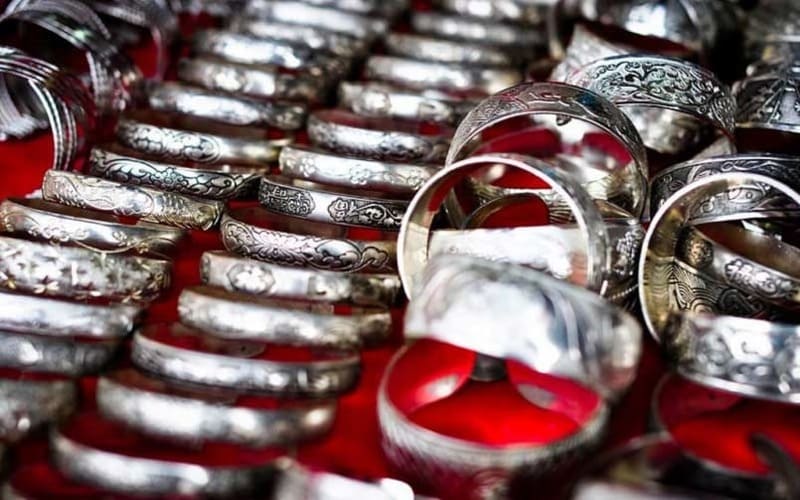 Cambodian silver jewelry