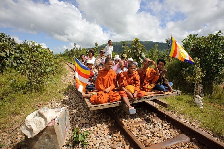 “Bamboo train” in Battambang