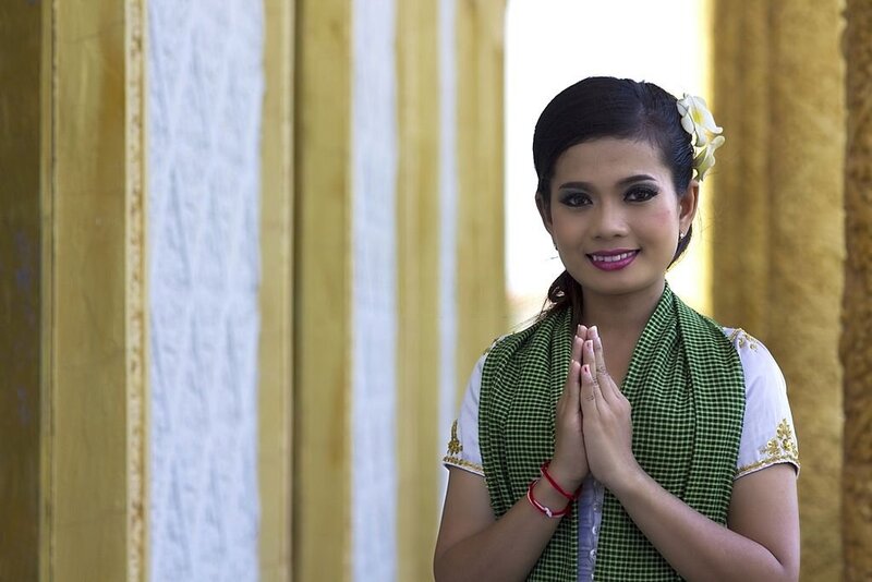 Sampeah, a traditional Cambodian greeting gesture