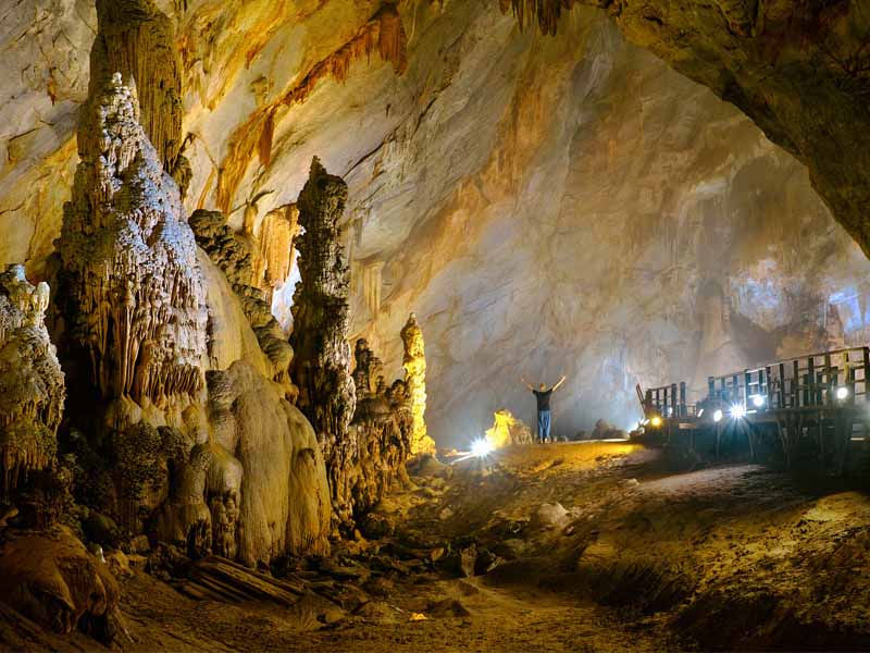 Inside Paradise Cave in Phong Nha