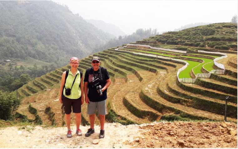 Bernadette & Jean-Paul AUBERT during their visits to Sapa