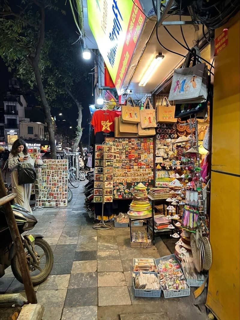 A souvenir shop in the old quarter of Hanoi