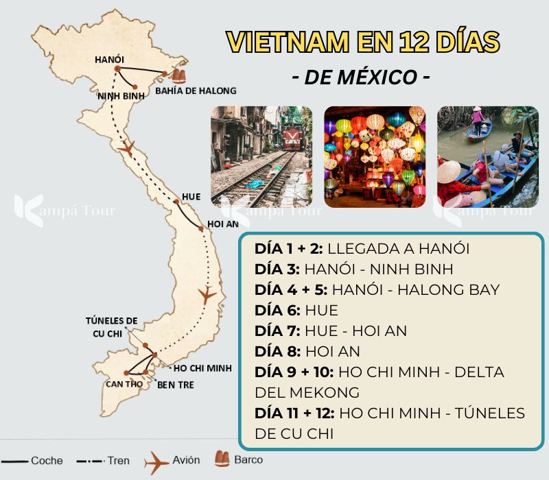 itinerario vietnam en 12 dias