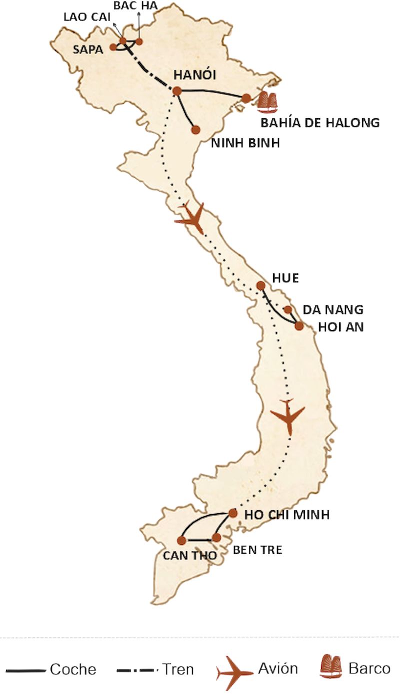 itinerario de viaje a vietnam en 15 dias