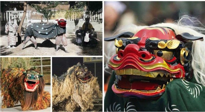Japanese lion Shishimai