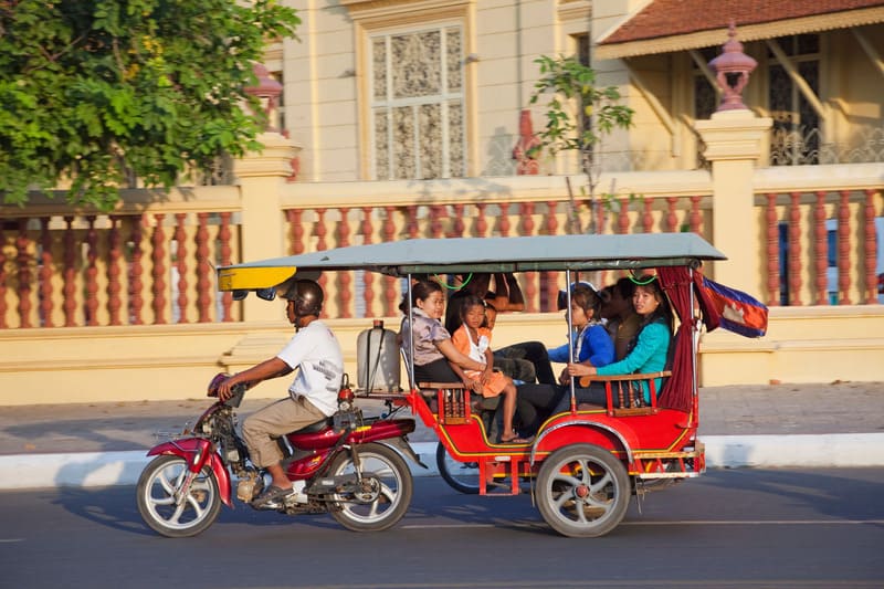 During your trip to Cambodia, don't forget to take a tuktuk for a unique experience