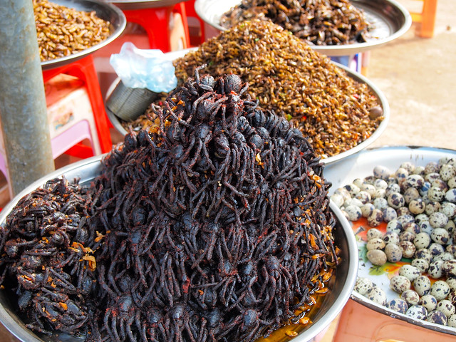 The fried spiders of Skun Village, also known as "the city of spiders"