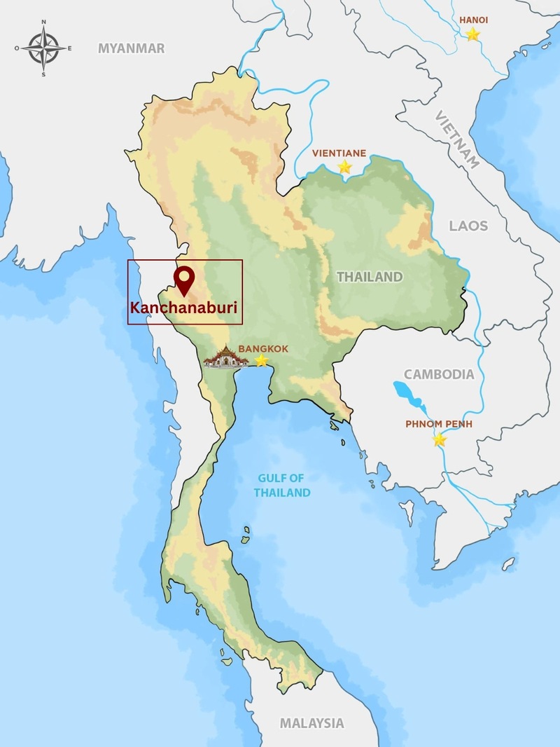 Map of Thailand (Kanchanaburi)