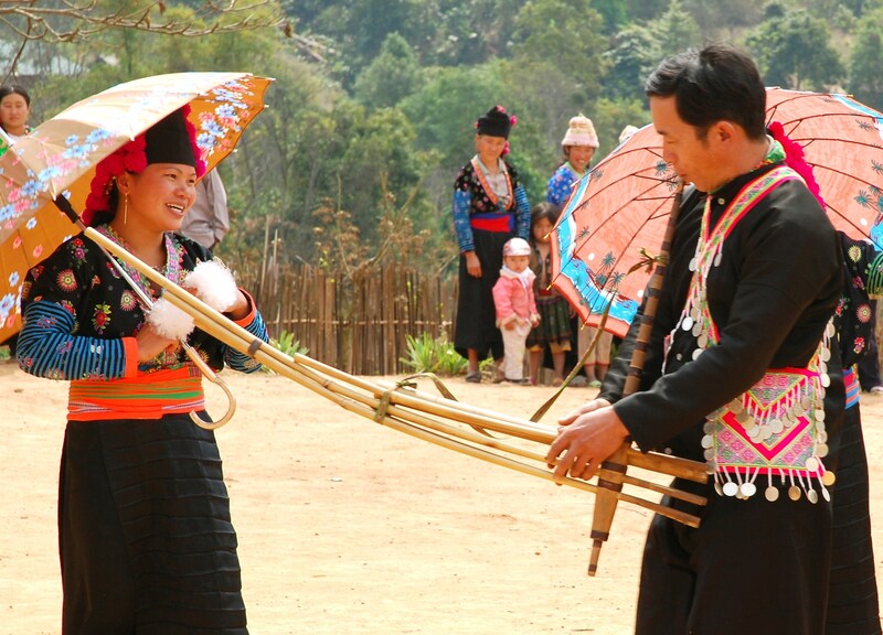 The traditional Khèn musical instrument