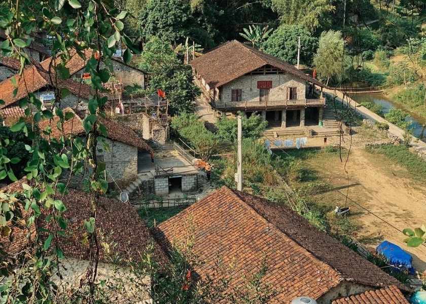 Architecture of Khuoi Ky stone village.