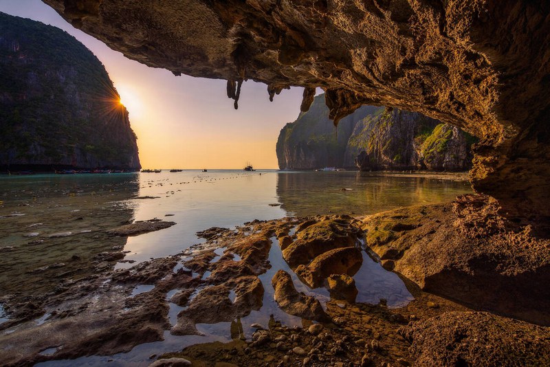 Magic of the Sunset on Maya Beach in Koh Phi Phi